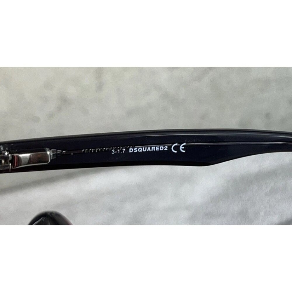 DSQUARED2 DQ5166-3 020 Square Full-Rim Black Red Eyeglasses Frames 51-19-145 - Picture 7 of 8